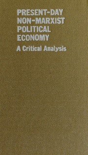 Front cover of Present-day non-Marxist political economy by Unknown