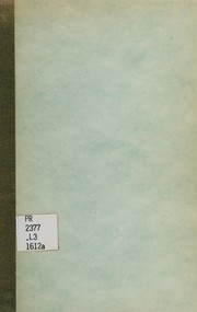 Front cover of Lachrimae lachrimarum by Josuah Sylvester