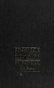 Front cover of Finance and business administration in Canada by Calvin C. Potter
