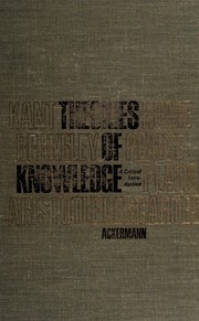 Cover of Theories of knowledge by Robert John Ackermann