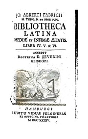 Front cover of Bibliotheca latina by Johann Albert Fabricius
