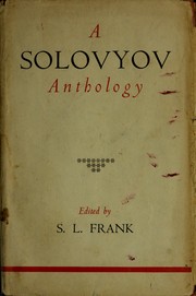 Cover of A Solovyov anthology by Vladimir Sergeyevich Solovyov