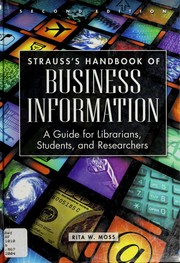 Front cover of Strauss's handbook of business information by Rita W Moss