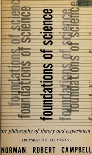 Front cover of Foundations of science by Norman Robert Campbell