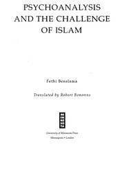 Cover of Psychoanalysis and the challenge of Islam by Fethi Benslama