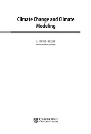Cover of Climate change and climate modeling by J. David Neelin