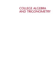 Front cover of College algebra and trigonometry by Richard N. Aufmann