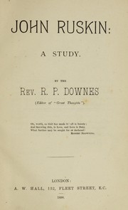 Cover of John Ruskin by Robert p. Downes