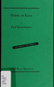 Cover of Dying is easy by Paul Quarrington