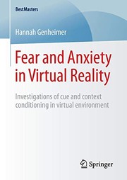Front cover of Fear and Anxiety in Virtual Reality by Hannah Genheimer
