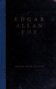 Cover of Edgar Allan Poe by Joseph Wood Krutch
