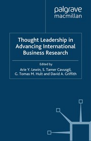 Front cover of Thought leadership in advancing international business research by Arie Y. Lewin