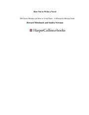 Cover of How Not to Write a Novel by Howard Mittelmark