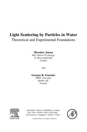 Front cover of Light scattering by particles in water by Miroslaw Jonasz