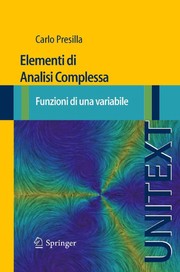 Front cover of Elementi di Analisi Complessa by Carlo Presilla