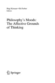 Front cover of Philosophy's Moods: The Affective Grounds of Thinking by Hagi Kenaan
