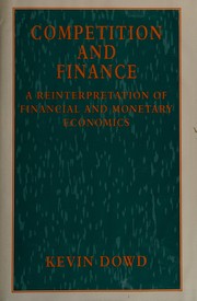 Front cover of Competition and Finance by Kevin Dowd