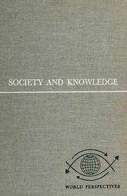 Cover of Society and knowledge by V. Gordon Childe