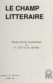 Cover of Le champ littéraire by Unknown