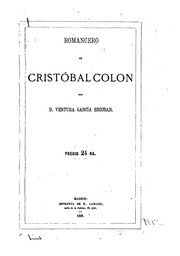 Front cover of Romancero de Cristóbal Colón by Ventura García Escobar