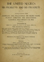 Front cover of United Negro by I. Garland Penn