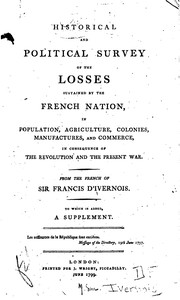 Cover of Historical and political survey of the losses sustained by the French nation by Francis d' Ivernois