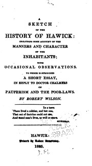Front cover of A sketch of the history of Hawick by Wilson, Robert