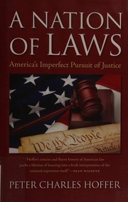 Front cover of A nation of laws by Peter Charles Hoffer