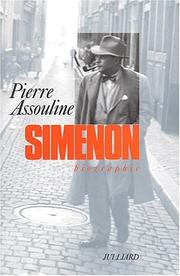 Cover of Simenon by Pierre Assouline