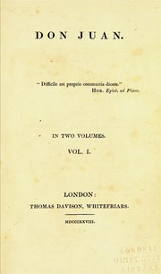 Front cover of Don Juan .. by Lord Byron