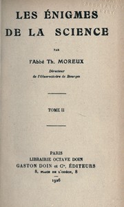 Front cover of Les énigmes de la science by Théophile Moreux
