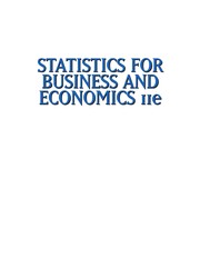 Front cover of Statistics for business and economics by David Ray Anderson