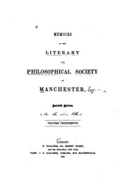 Front cover of Memoirs of the Literary and Philosophical Society of Manchester by Literary and Philosophical Society of Manchester