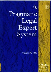 Cover of A Pragmatic Legal Expert System by Popple, James