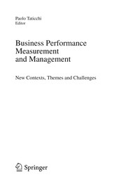 Front cover of Business Performance Measurement and Management by Paolo Taticchi
