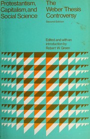 Front cover of Protestantism, capitalism, and social science by Robert W. Green