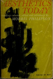 Front cover of Aesthetics today by Morris H. Philipson