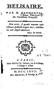 Cover of Belisaire by Jean François Marmontel