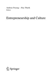 Front cover of Entrepreneurship and Culture by Andreas Freytag