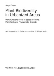 Front cover of Plant Biodiversity in Urbanized Areas by Sonja Knapp