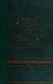Cover of A survey of European civilization by Wallace Klippert Ferguson