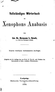 Front cover of Vollständiges Wörterbuch zu Xenophons Anabasis by Xenophon