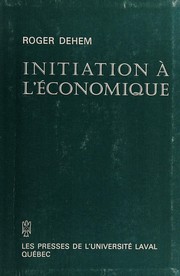 Cover of Initiation à l'économique by Roger Dehem