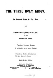Front cover of The three holy kings by Friedrich Ebersweiler
