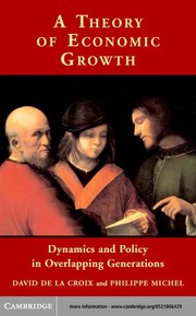 Front cover of THEORY OF ECONOMIC GROWTH: DYNAMICS AND POLICY IN OVERLAPPING GENERATIONS by DAVID DE LA CROIX