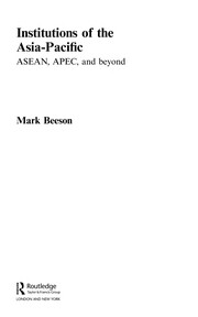 Front cover of Institutions of the Asia Pacific by Mark Beeson