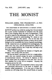 Front cover of The Monist by Hegeler Institute