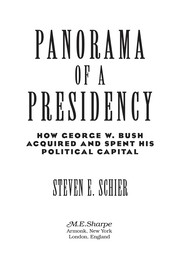 Front cover of Panorama of a presidency by Steven E. Schier