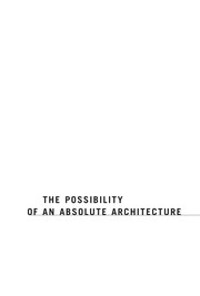 Front cover of The possibility of an absolute architecture by Pier Vittorio Aureli
