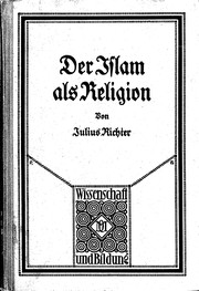 Front cover of Der Islam als Religion by Richter, Julius